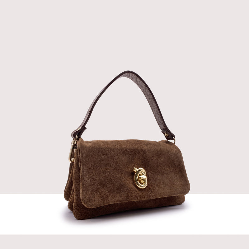 DILI - Mini bag in vero camoscio e pelle