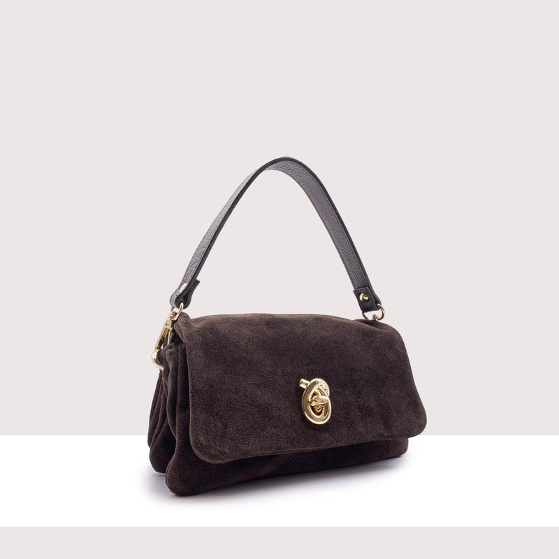 DILI - Mini bag in vero camoscio e pelle