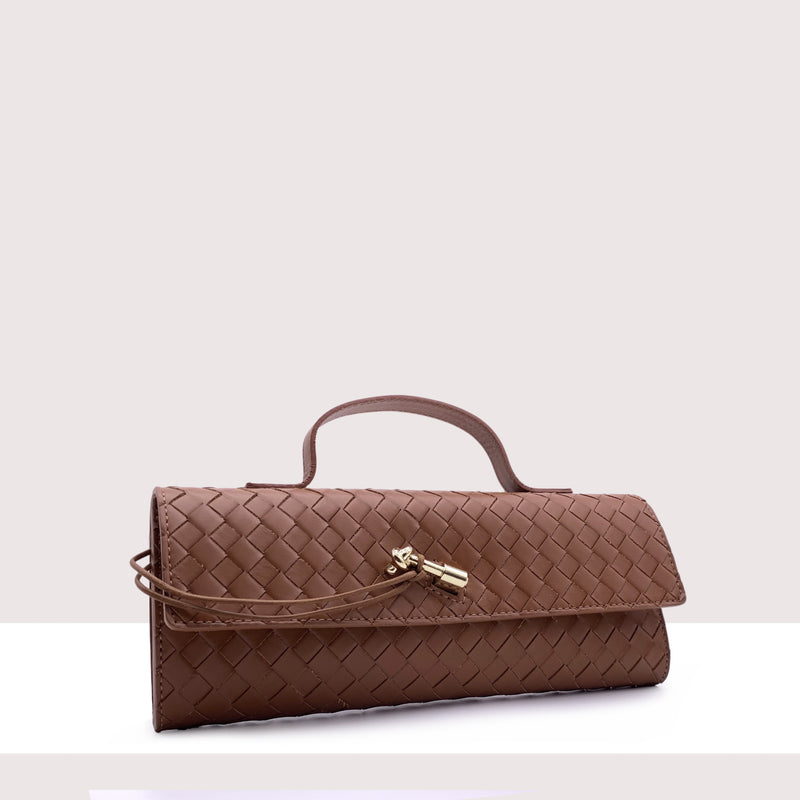 DUBAI - Borsa a mano intrecciata in vera pelle lavorazione vintage