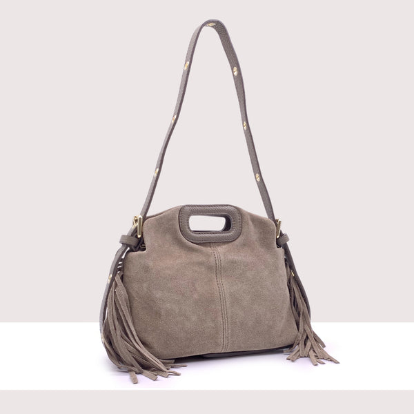 EREVAN - Mini bag in vero camoscio con tracolla