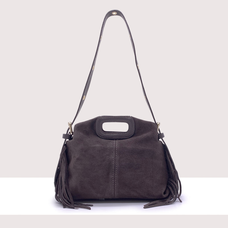 EREVAN - Mini bag in vero camoscio con tracolla