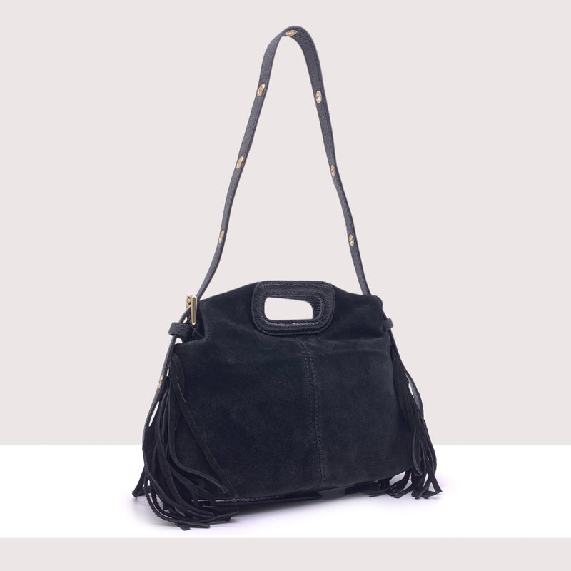EREVAN - Mini bag in vero camoscio con tracolla