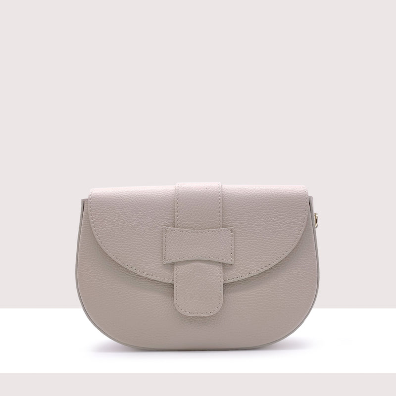 GINEVRA - Borsa in vera pelle con pattina