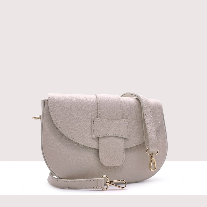 GINEVRA - Borsa in vera pelle con pattina