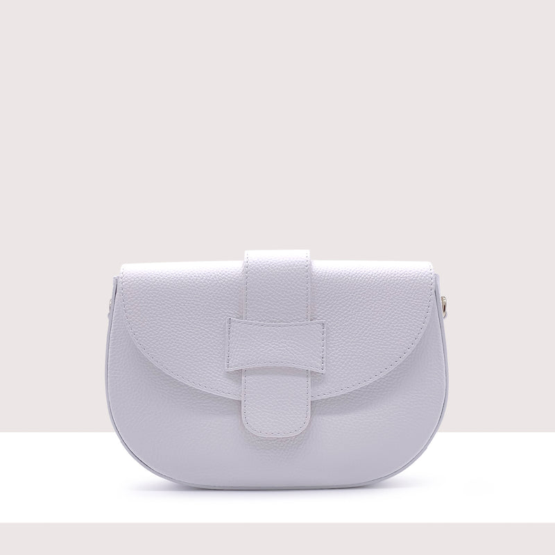GINEVRA - Borsa in vera pelle con pattina