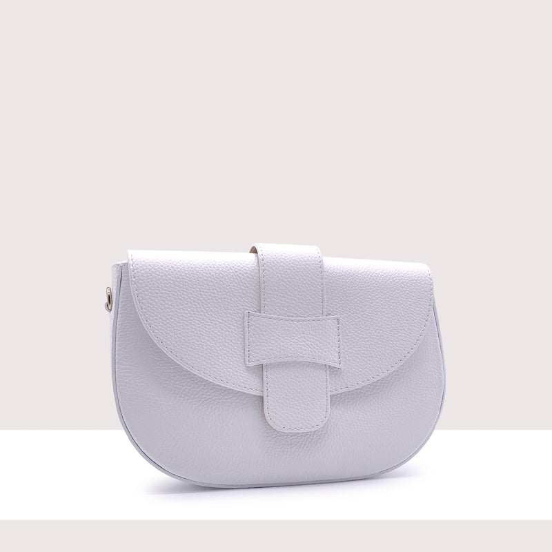 GINEVRA - Borsa in vera pelle con pattina