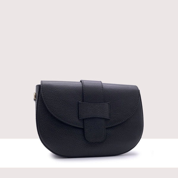 GINEVRA - Borsa in vera pelle con pattina