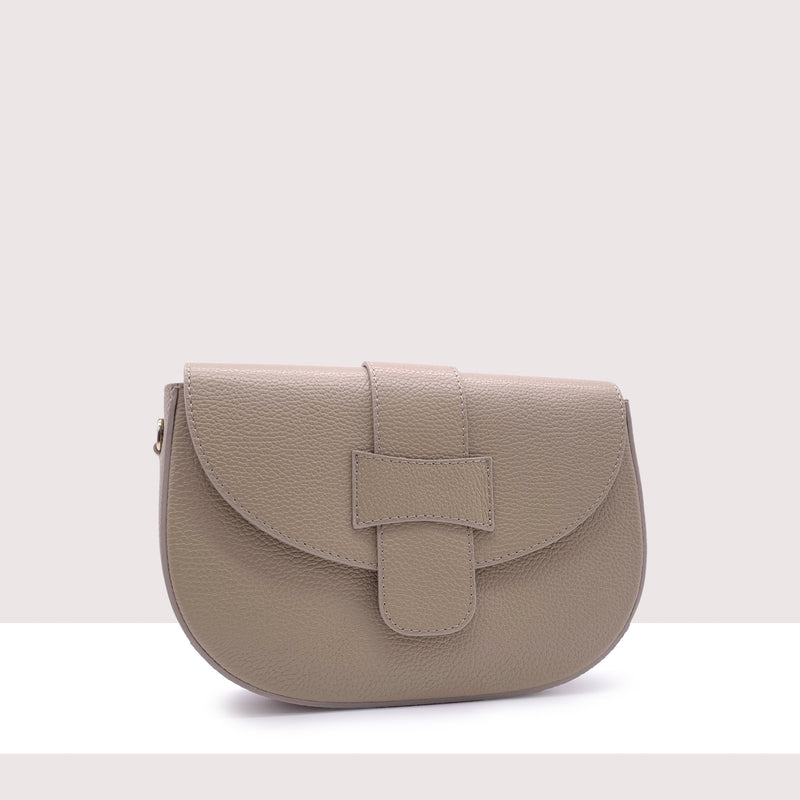 GINEVRA - Borsa in vera pelle con pattina