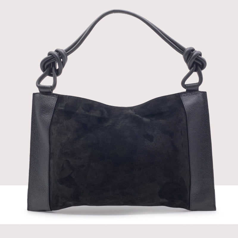 KABUL - Shopping bag in vera pelle e camoscio
