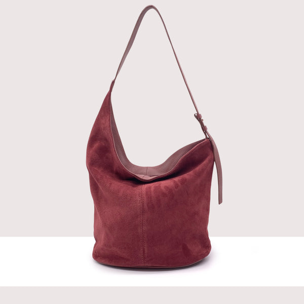 KIEV - Borsa shopping in vero camoscio e pelle
