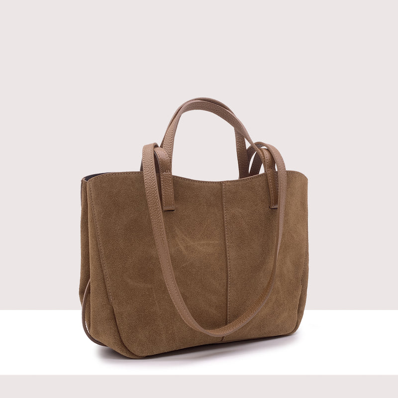 KIGALI - Shopping bag in vero camoscio