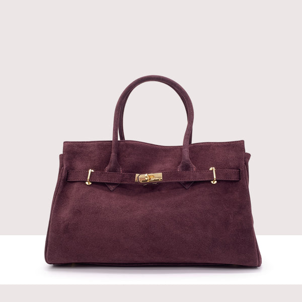 LISBONA - Borsa a spalla in vero camoscio