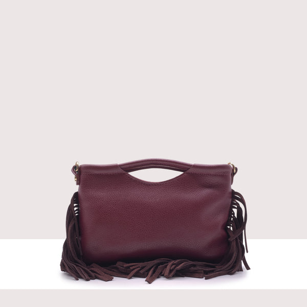 LOME - Mini bag in vera pelle con frange