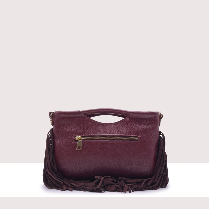 LOME - Mini bag in vera pelle con frange