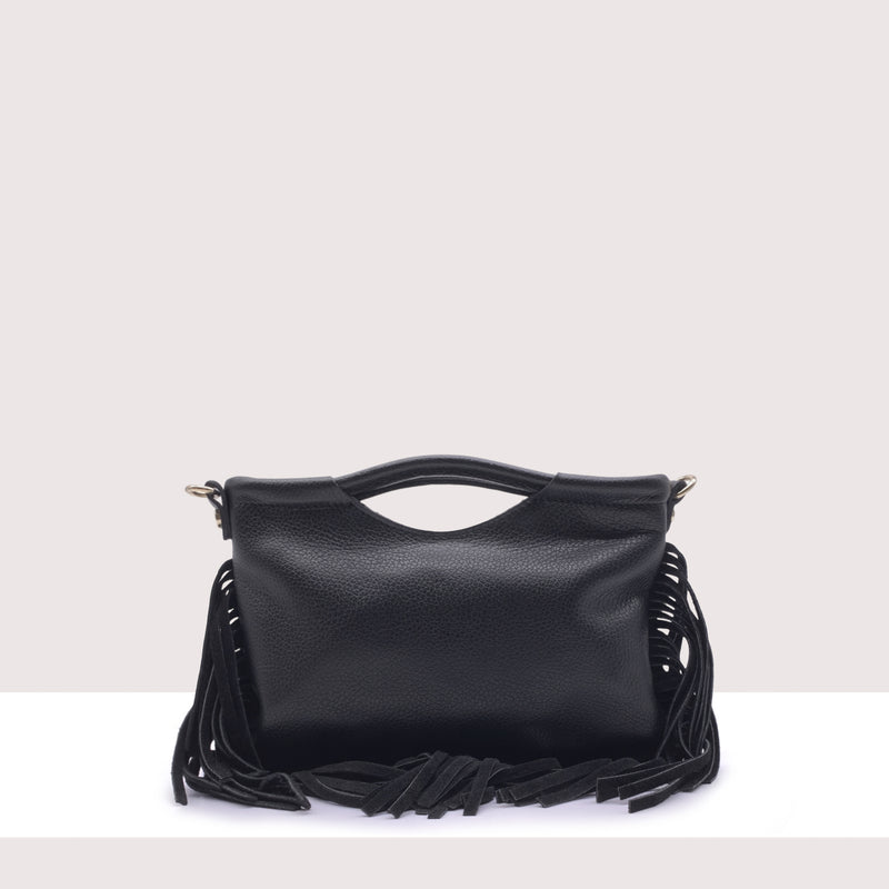 LOME - Mini bag in vera pelle con frange