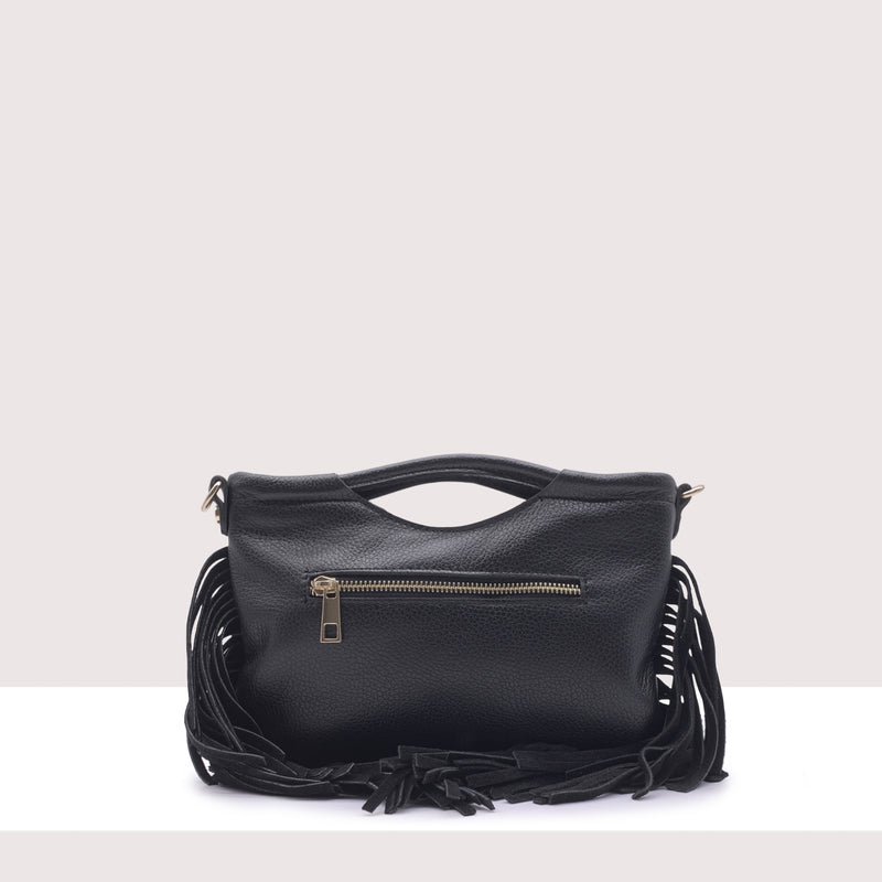 LOME - Mini bag in vera pelle con frange