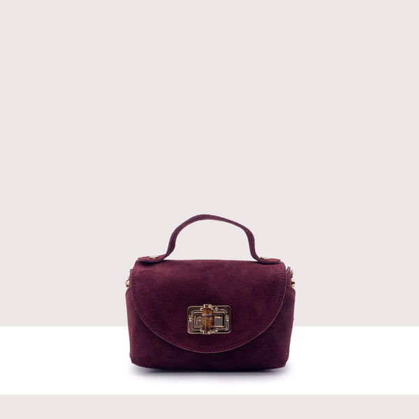 LUANDA - Mini bag in vero camoscio