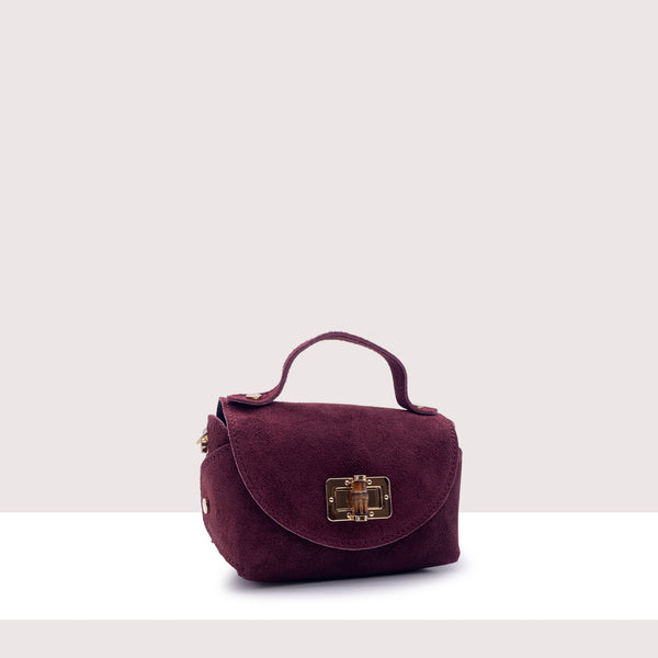 LUANDA - Mini bag in vero camoscio