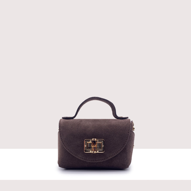 LUANDA - Mini bag in vero camoscio