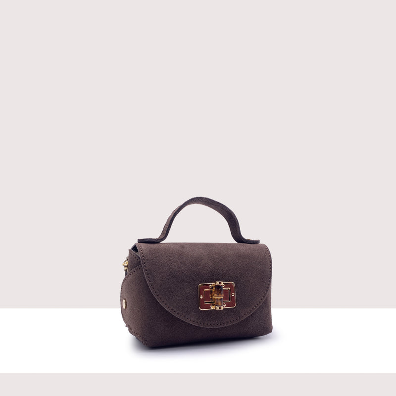 LUANDA - Mini bag in vero camoscio