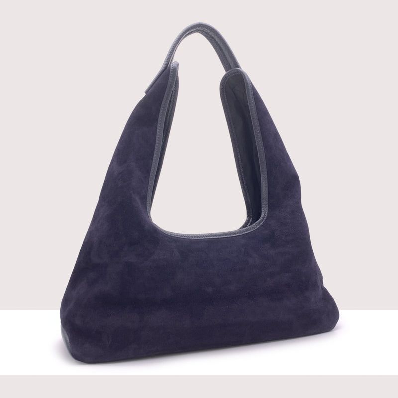 MANAMA - Shopping bag in vero camoscio e pelle
