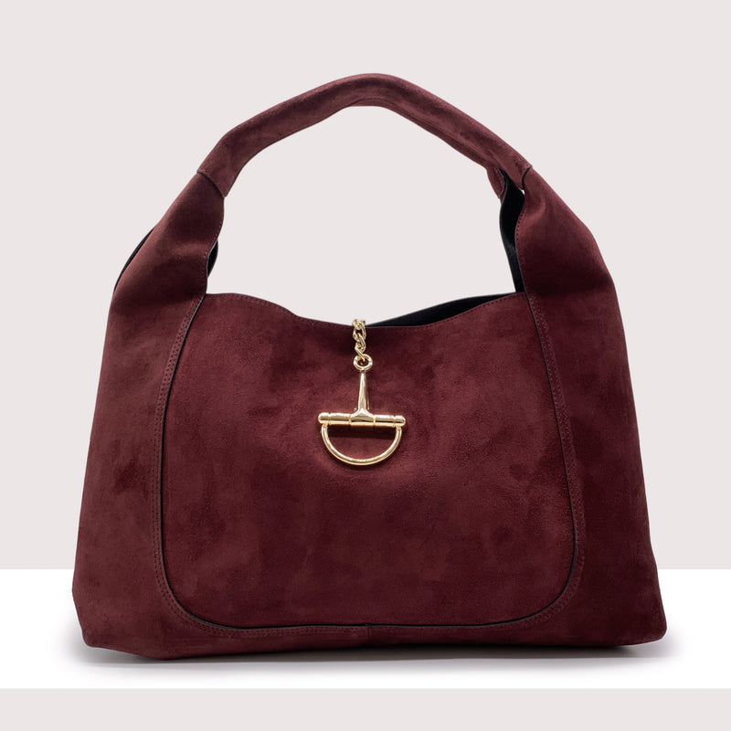 MARSIGLIA MAXI - Borsa a spalla in vero camoscio