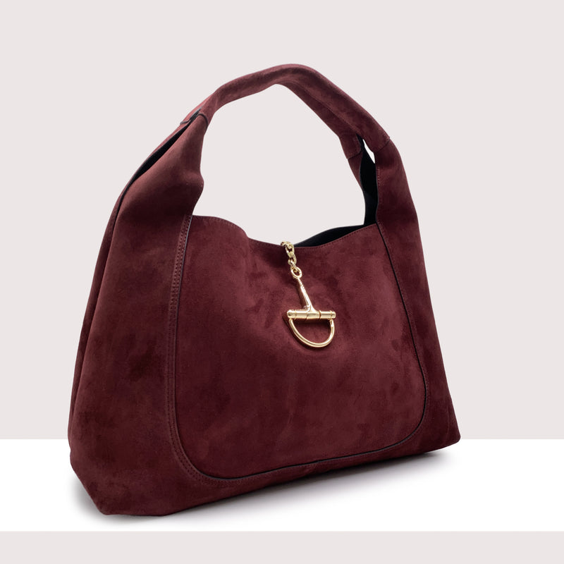 MARSIGLIA MAXI - Borsa a spalla in vero camoscio