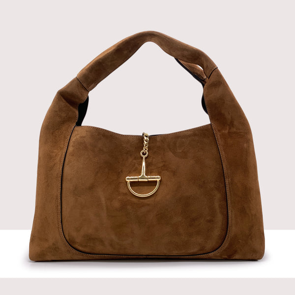 MARSIGLIA MAXI - Borsa a spalla in vero camoscio