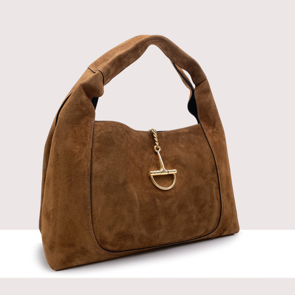 MARSIGLIA MAXI - Borsa a spalla in vero camoscio