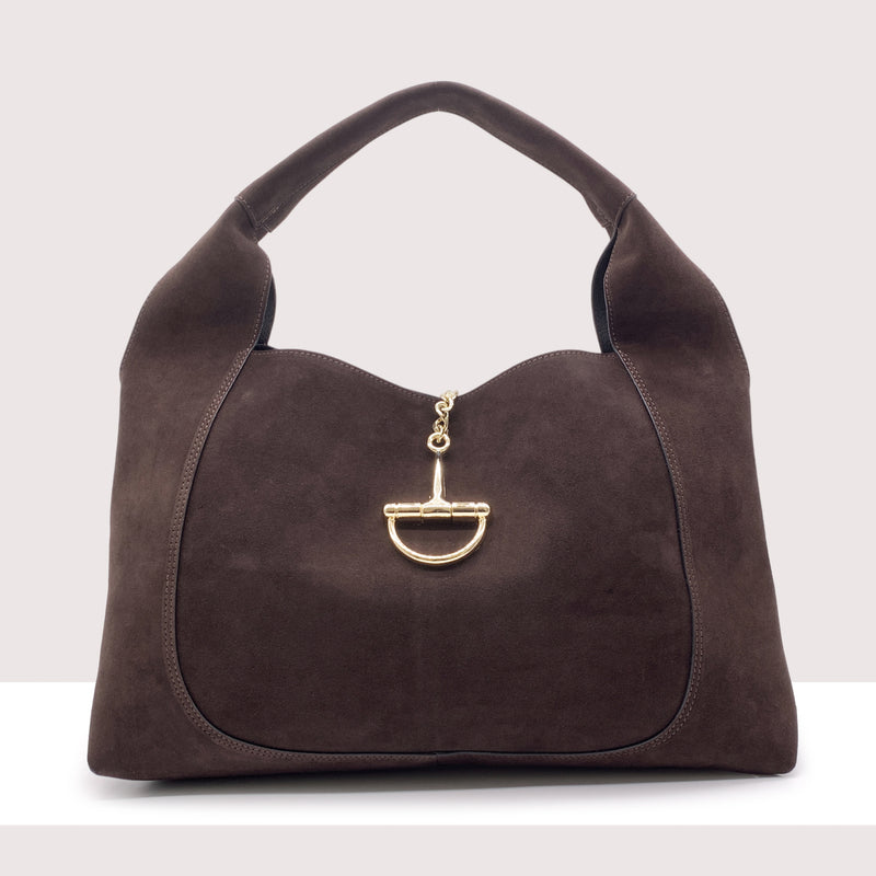 MARSIGLIA MAXI - Borsa a spalla in vero camoscio