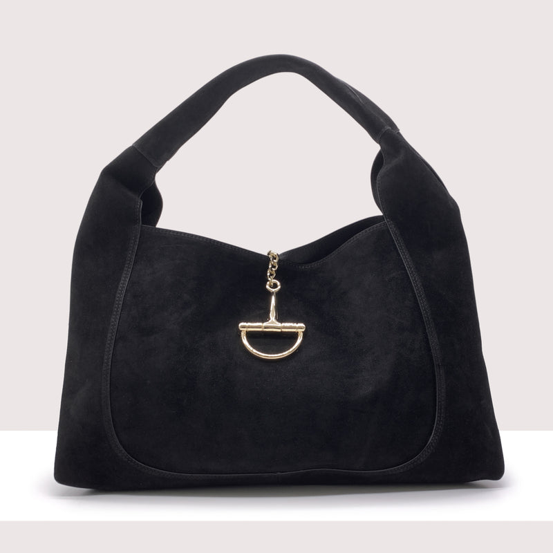 MARSIGLIA MAXI - Borsa a spalla in vero camoscio