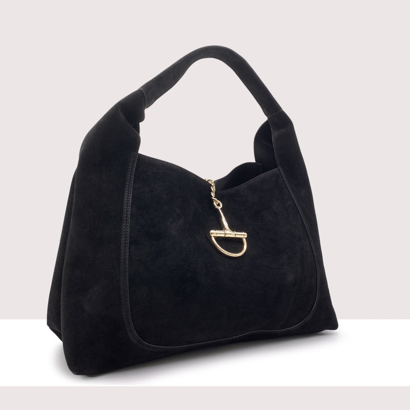 MARSIGLIA MAXI - Borsa a spalla in vero camoscio