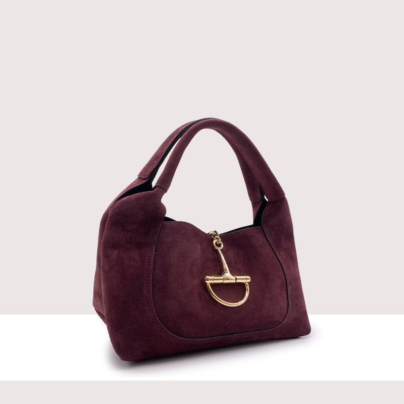 MARSIGLIA - Borsa a spalla in vero camoscio