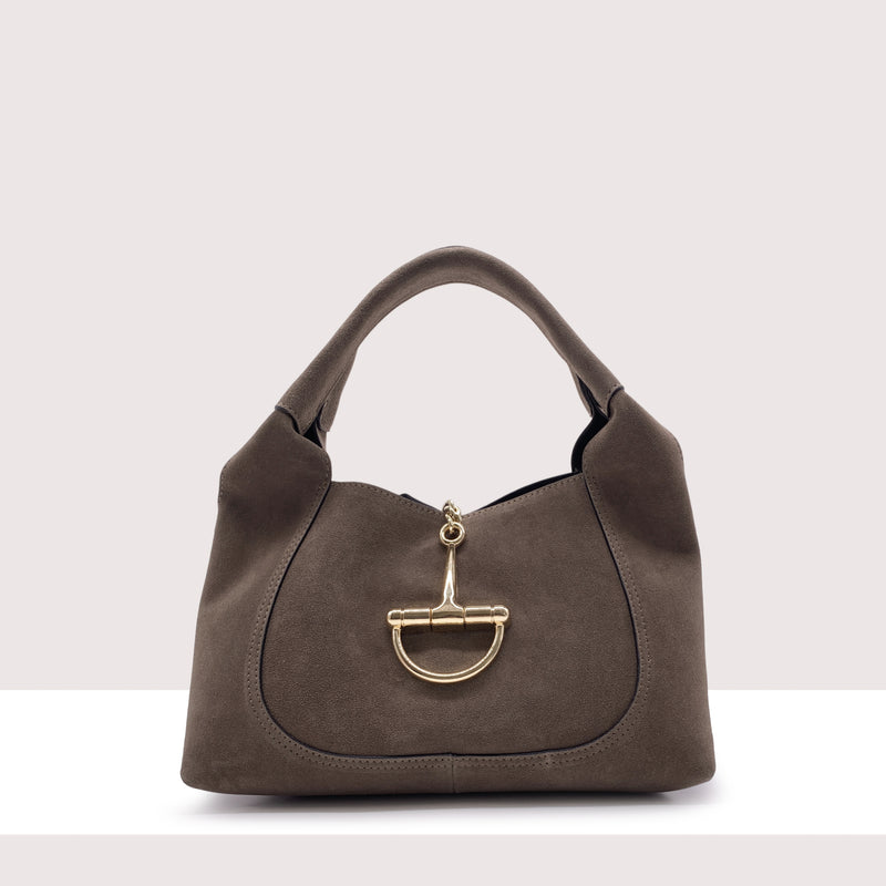 MARSIGLIA - Borsa a spalla in vero camoscio