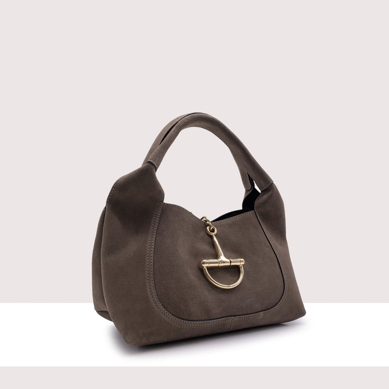 MARSIGLIA - Borsa a spalla in vero camoscio