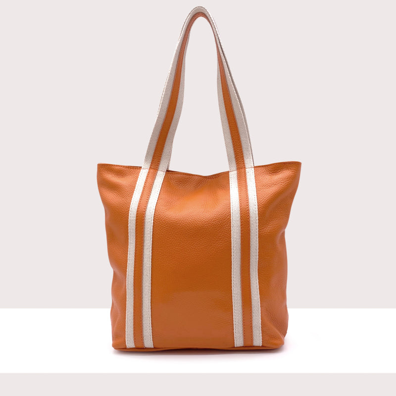MEDELLIN - Shopping bag in vera pelle