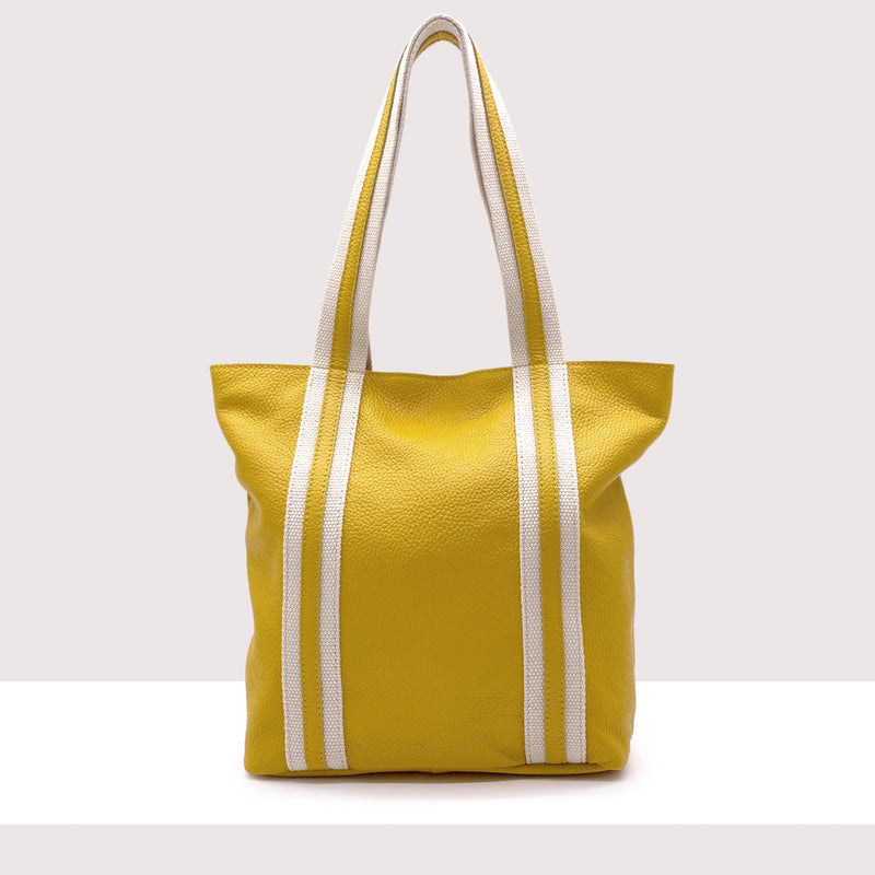 MEDELLIN - Shopping bag in vera pelle