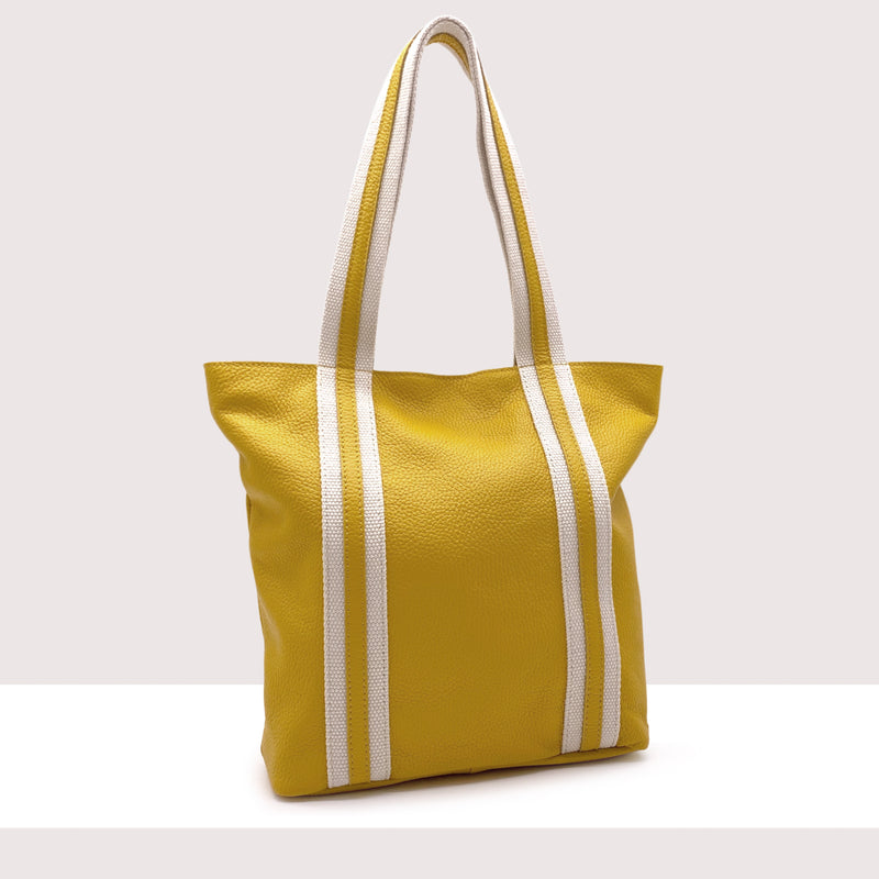 MEDELLIN - Shopping bag in vera pelle
