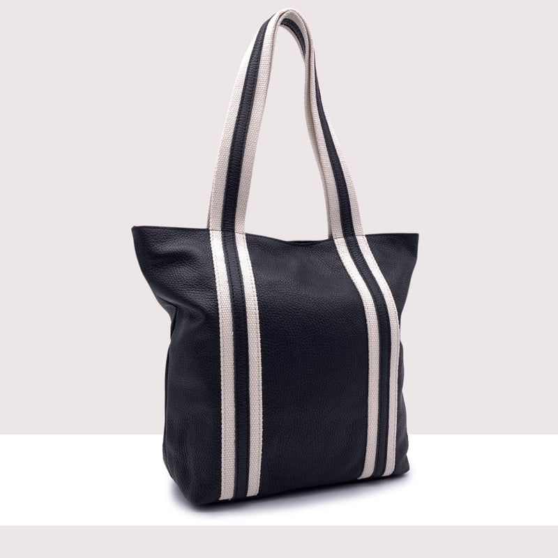 MEDELLIN - Shopping bag in vera pelle