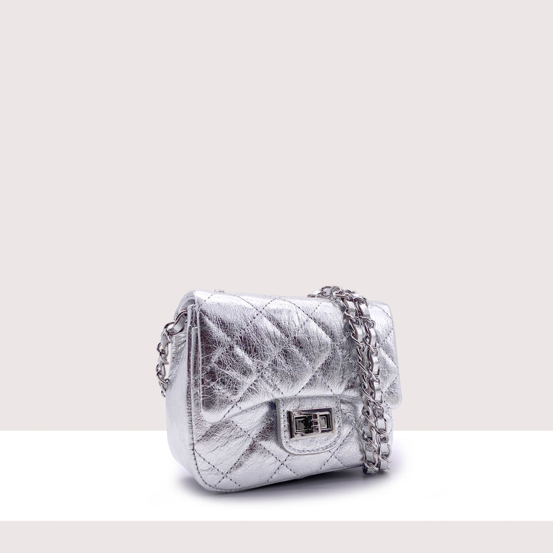 MIAMI - Mini bag in vera pelle laminata