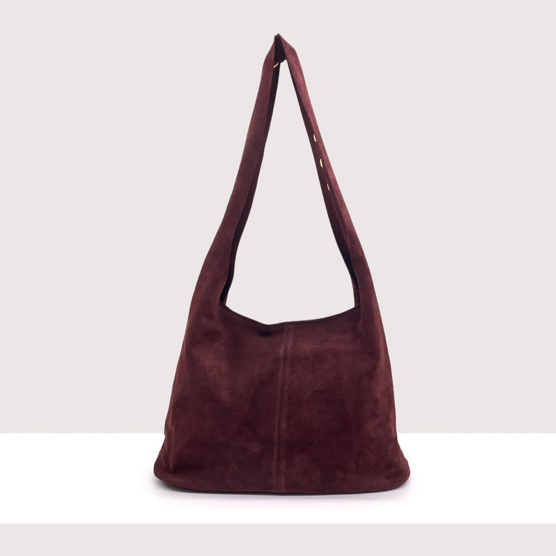 MUMBAI - Sacca in vero camoscio con borchie