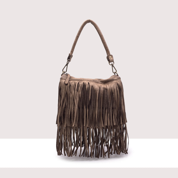 NASSAU - Borsa in vera pelle lavorazione vintage