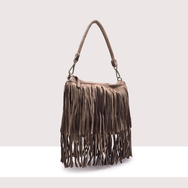 NASSAU - Borsa in vera pelle lavorazione vintage