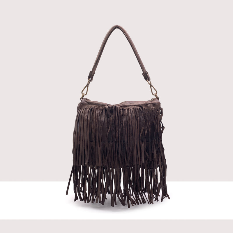 NASSAU - Borsa in vera pelle lavorazione vintage