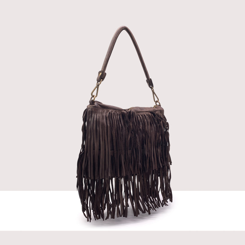 NASSAU - Borsa in vera pelle lavorazione vintage