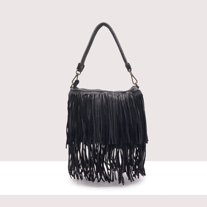 NASSAU - Borsa in vera pelle lavorazione vintage