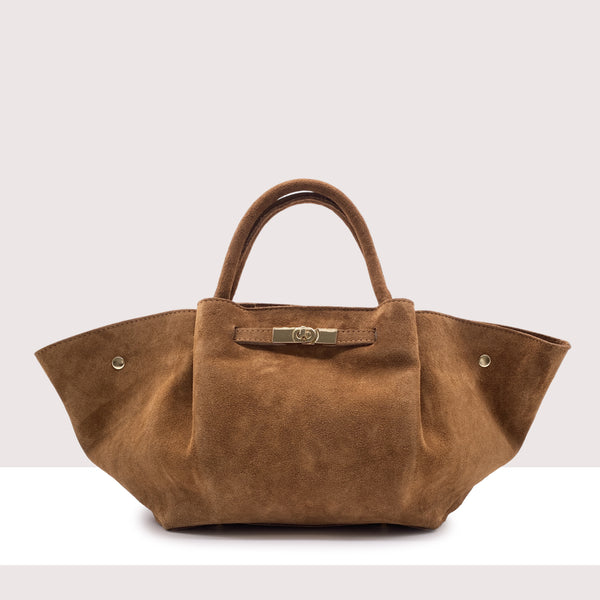 NIAMEY - Shopping bag in vero camoscio