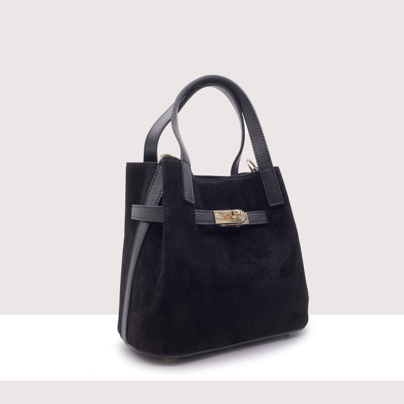 NIZZA - Secchiello in vero camoscio e pelle