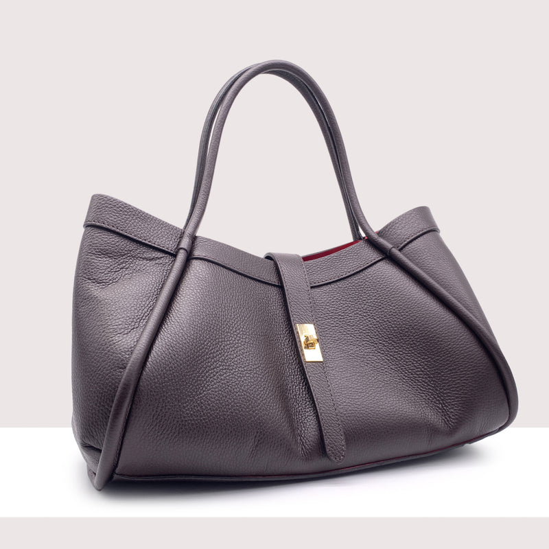 ODESSA - Shopping bag Maxi in vera pelle