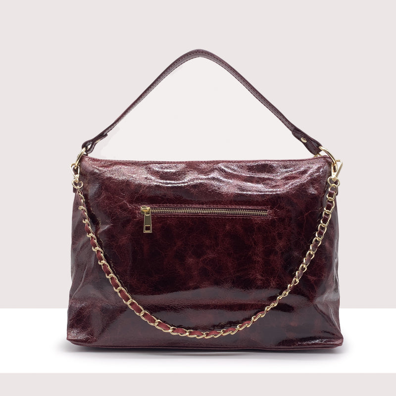 ORANGE - Borsa a spalla in vernice